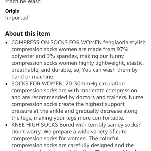 New Unisex Compression Socks Athletic Socks 20-30 mmhg bundle of 4 - Picture 6 of 7